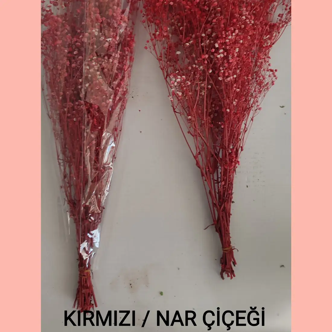 Üreticiden Toptan Kırmızı Şoklanmış Cipso Çiçek Demeti